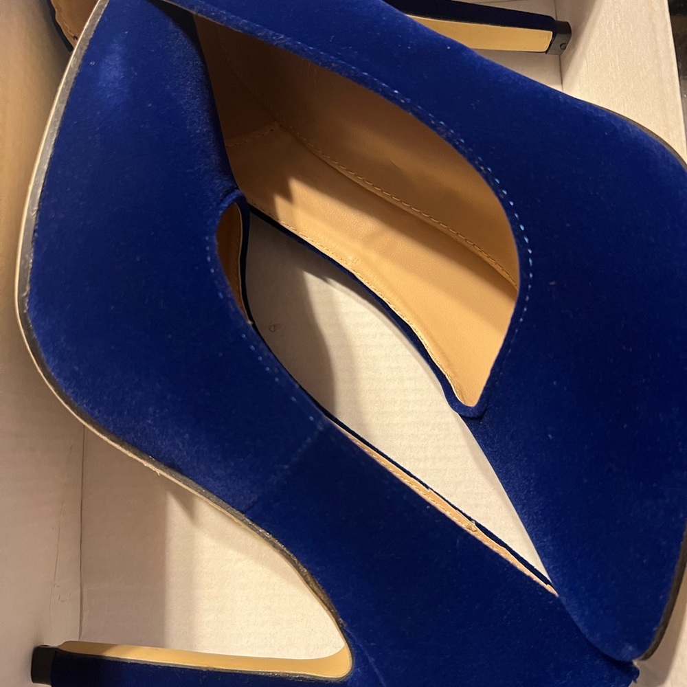 Royal blue suede heels size 7